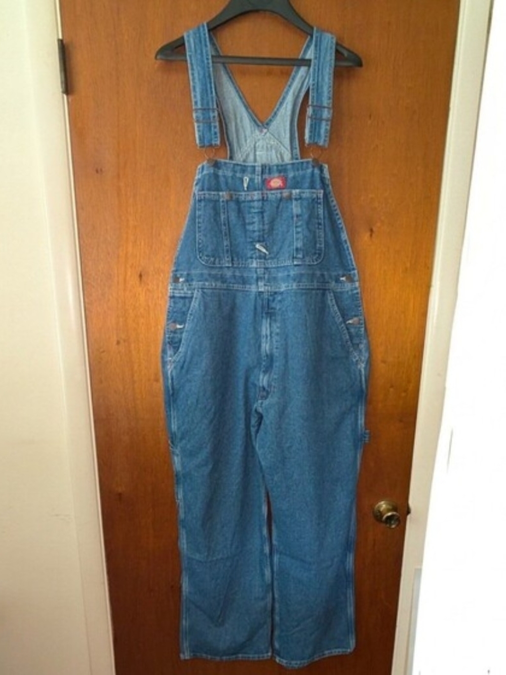 Dickies Blue Denim Bib Overalls Mens Size 34 NEW with Tags